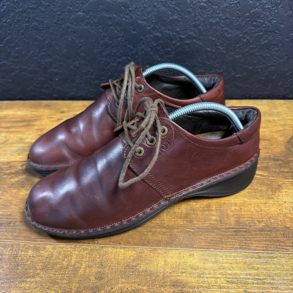 Naot Leather Lace Up‎ Oxford Brown Leather Comfort Dress Shoes Mens Size 42